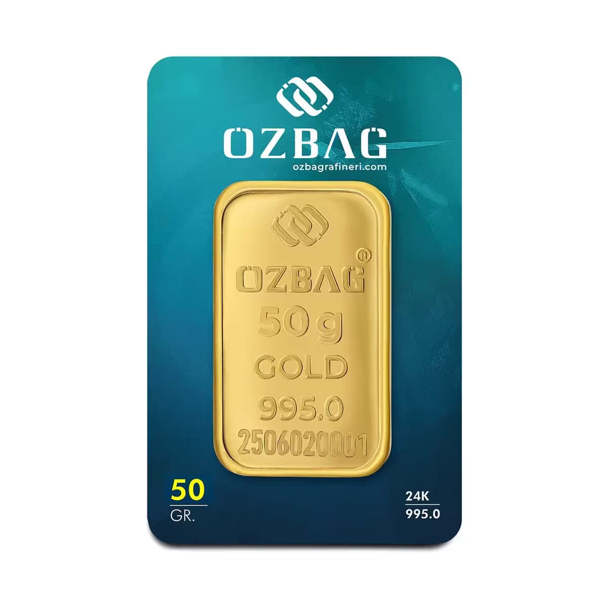 50 Gram 24 Ayar Külçe Altın